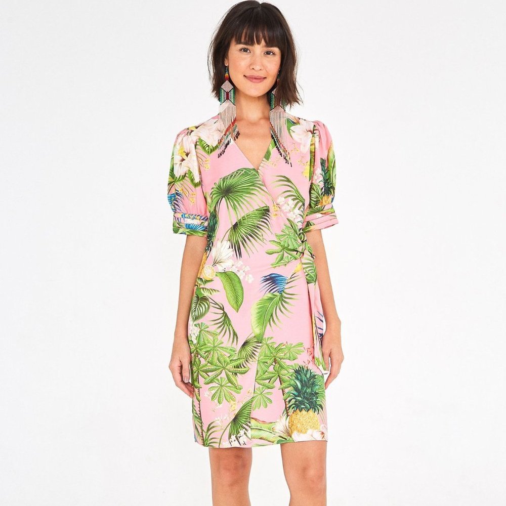 FARM Rio Bahia Floral Wrap Dress